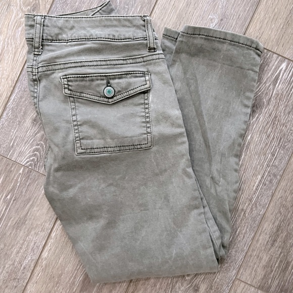 Vintage * American Eagle Olive/Army Green Cargo Pants Size 0 - Picture 1 of 4